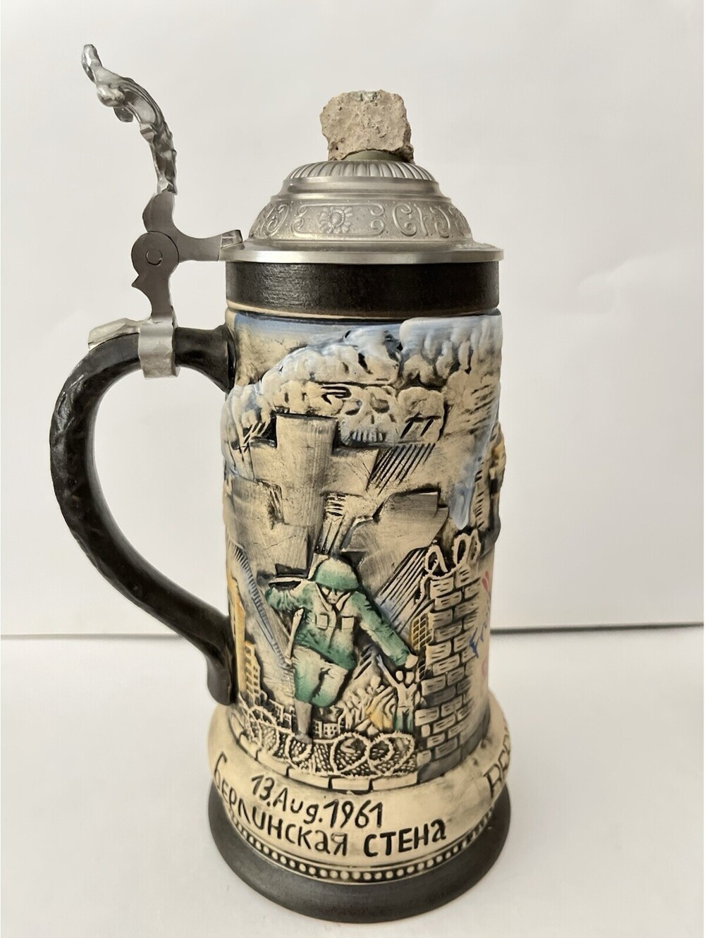 WW Team Stein BERLIN WALL Beer Mug Cup Made GERMANY LE Original w/ Certificate